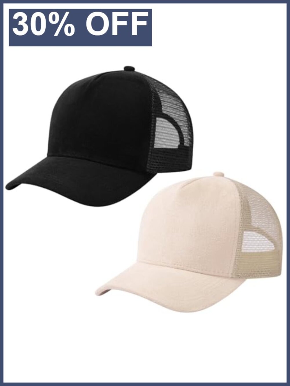 Suede Curved Brim Trucker Cap Adjustable Snapback Hat Mesh Back Breathable 2